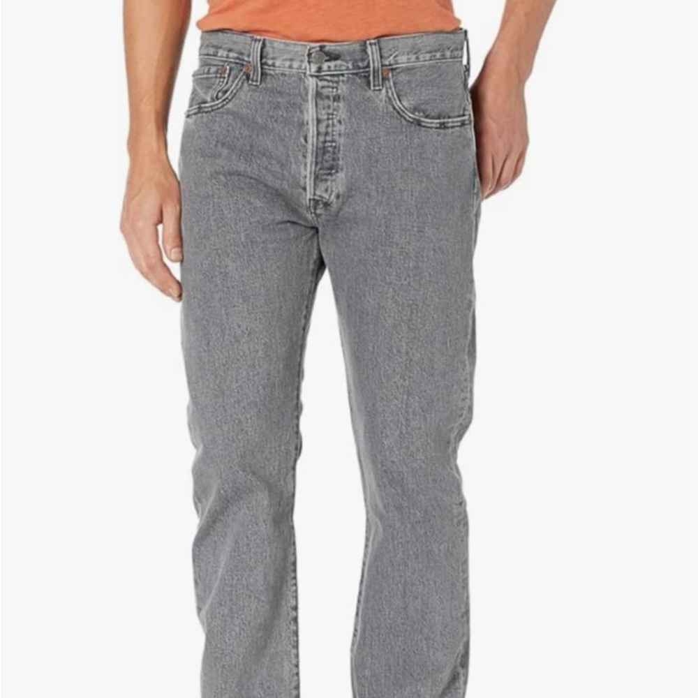 Levi's Gray Straight Jeans 501